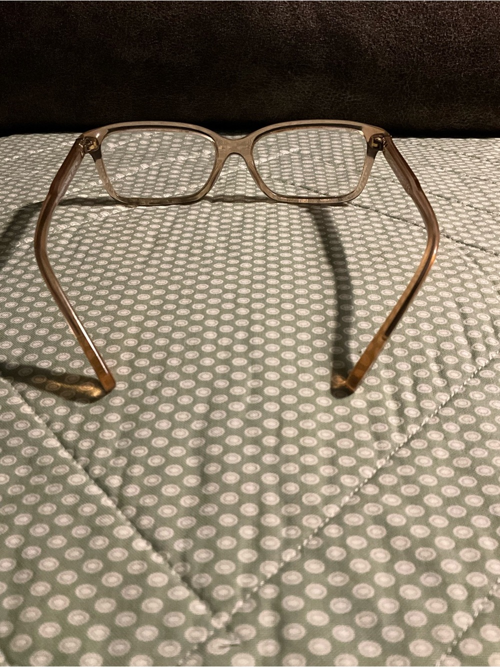 Coach Light Brown Translucent Rectangular Glasses - Picture 3 of 8